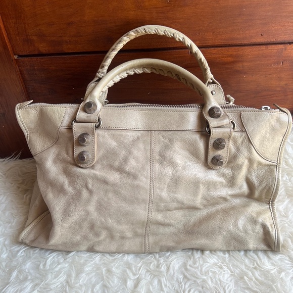 Rare Balenciaga Giant Studs Work City Bag off white/beige SHW - Picture 3 of 12
